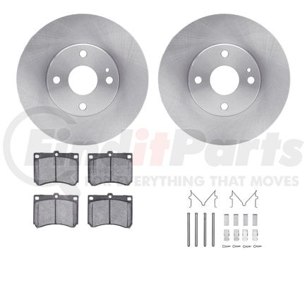 6512-55010 by DYNAMIC FRICTION COMPANY - Brake Rotor with 5000 Brake Pads and Hardware Kit