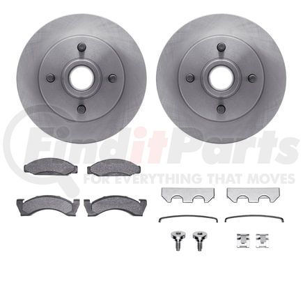 6512-55049 by DYNAMIC FRICTION COMPANY - Brake Rotor with 5000 Brake Pads and Hardware Kit