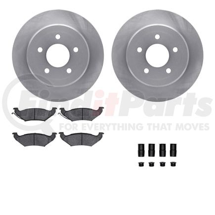 6512-56050 by DYNAMIC FRICTION COMPANY - Brake Rotor with 5000 Brake Pads and Hardware Kit
