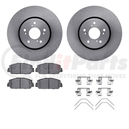 6512-58142 by DYNAMIC FRICTION COMPANY - Brake Rotor with 5000 Brake Pads and Hardware Kit