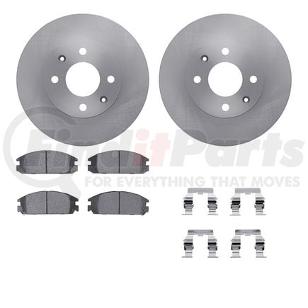 6512-59166 by DYNAMIC FRICTION COMPANY - Brake Rotor with 5000 Brake Pads and Hardware Kit