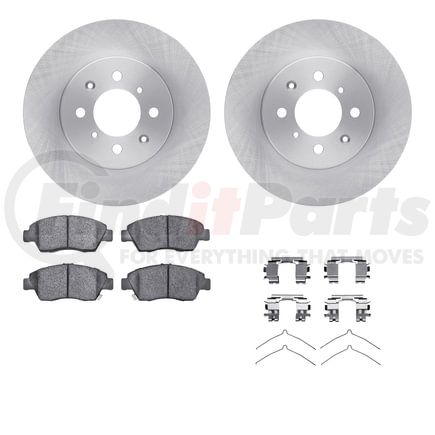 6512-59196 by DYNAMIC FRICTION COMPANY - Brake Rotor with 5000 Brake Pads and Hardware Kit