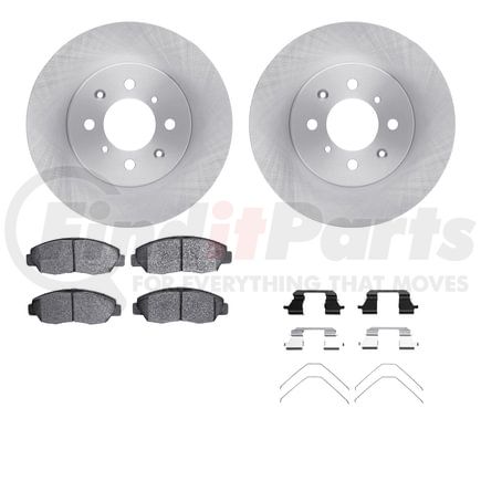 6512-59198 by DYNAMIC FRICTION COMPANY - Brake Rotor with 5000 Brake Pads and Hardware Kit