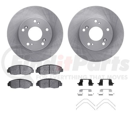 6512-59278 by DYNAMIC FRICTION COMPANY - Brake Rotor with 5000 Brake Pads and Hardware Kit