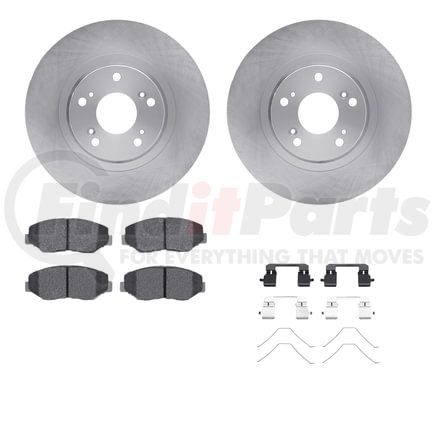 6512-59378 by DYNAMIC FRICTION COMPANY - Brake Rotor with 5000 Brake Pads and Hardware Kit