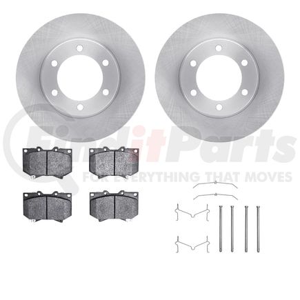6212-76001 by DYNAMIC FRICTION COMPANY - Brake Rotor- HD Brake Pad - Hardware