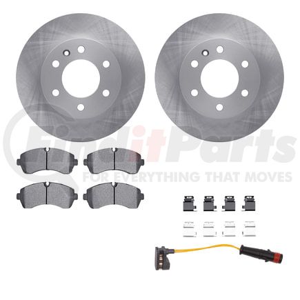 6222-40032 by DYNAMIC FRICTION COMPANY - Brake Rotor- HD Brake Pad - Hardware and Sensor