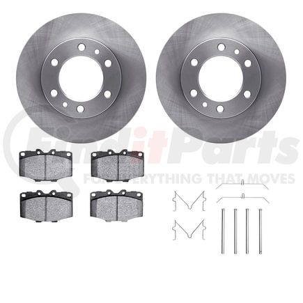 6412-76013 by DYNAMIC FRICTION COMPANY - Brake Rotor- HD Brake Pad - Hardware