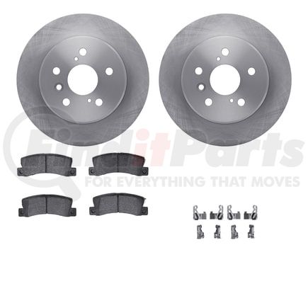 6512-76321 by DYNAMIC FRICTION COMPANY - Brake Rotor with 5000 Brake Pads and Hardware Kit