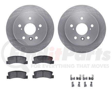 6512-76330 by DYNAMIC FRICTION COMPANY - Brake Rotor with 5000 Brake Pads and Hardware Kit
