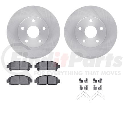 6512-76362 by DYNAMIC FRICTION COMPANY - Brake Rotor with 5000 Brake Pads and Hardware Kit