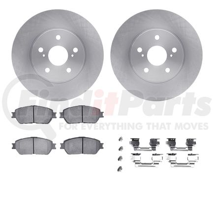 6512-76443 by DYNAMIC FRICTION COMPANY - Brake Rotor with 5000 Brake Pads and Hardware Kit