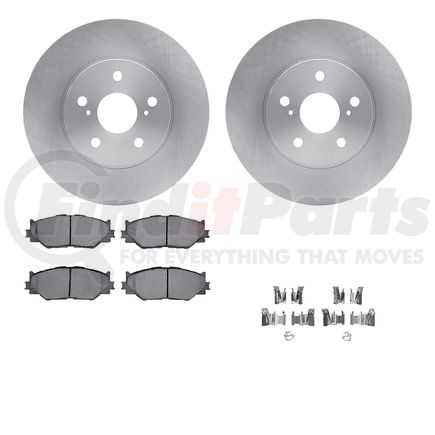 6512-76446 by DYNAMIC FRICTION COMPANY - Brake Rotor with 5000 Brake Pads and Hardware Kit