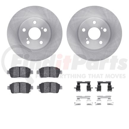 6512-76467 by DYNAMIC FRICTION COMPANY - Brake Rotor with 5000 Brake Pads and Hardware Kit