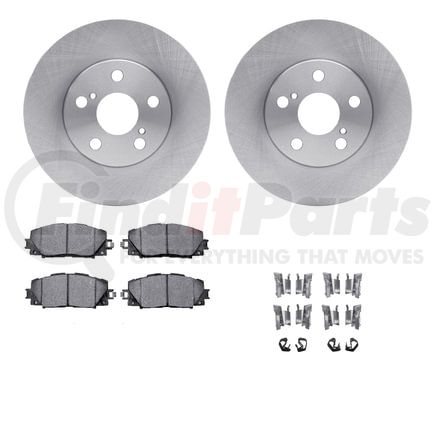 6512-76516 by DYNAMIC FRICTION COMPANY - Brake Rotor with 5000 Brake Pads and Hardware Kit