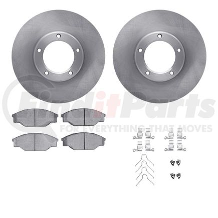 6512-76551 by DYNAMIC FRICTION COMPANY - Brake Rotor with 5000 Brake Pads and Hardware Kit