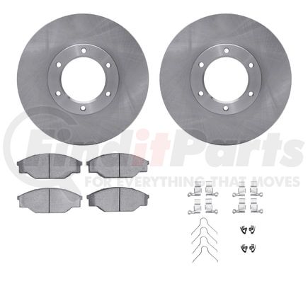 6512-76578 by DYNAMIC FRICTION COMPANY - Brake Rotor with 5000 Brake Pads and Hardware Kit