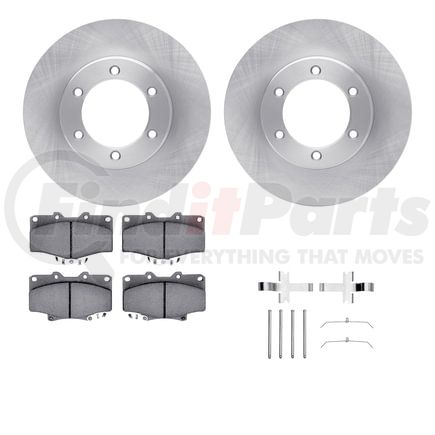 6512-76605 by DYNAMIC FRICTION COMPANY - Brake Rotor with 5000 Brake Pads and Hardware Kit