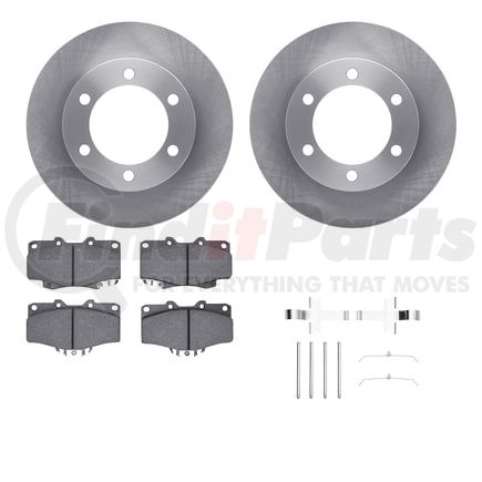 6512-76623 by DYNAMIC FRICTION COMPANY - Brake Rotor with 5000 Brake Pads and Hardware Kit
