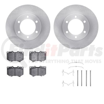 6512-76632 by DYNAMIC FRICTION COMPANY - Brake Rotor with 5000 Brake Pads and Hardware Kit