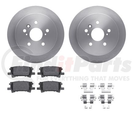 6512-76653 by DYNAMIC FRICTION COMPANY - Brake Rotor with 5000 Brake Pads and Hardware Kit