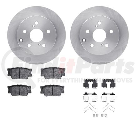 6512-76665 by DYNAMIC FRICTION COMPANY - Brake Rotor with 5000 Brake Pads and Hardware Kit