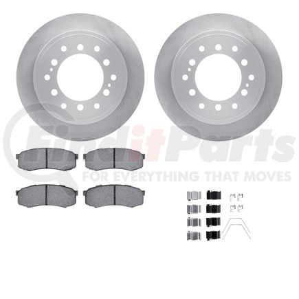 6512-76695 by DYNAMIC FRICTION COMPANY - Brake Rotor with 5000 Brake Pads and Hardware Kit