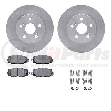 6512-76698 by DYNAMIC FRICTION COMPANY - Brake Rotor with 5000 Brake Pads and Hardware Kit