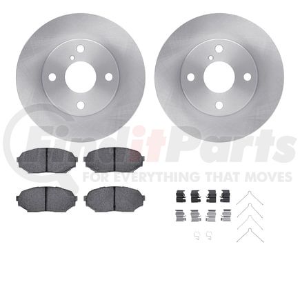 6512-80067 by DYNAMIC FRICTION COMPANY - Brake Rotor with 5000 Brake Pads and Hardware Kit