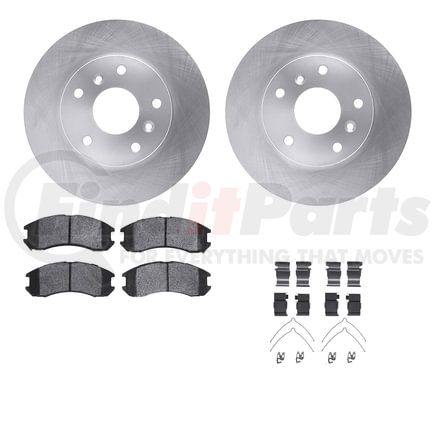 6512-80115 by DYNAMIC FRICTION COMPANY - Brake Rotor with 5000 Brake Pads and Hardware Kit