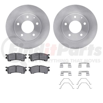 6512-80142 by DYNAMIC FRICTION COMPANY - Brake Rotor with 5000 Brake Pads and Hardware Kit