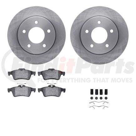 6512-80184 by DYNAMIC FRICTION COMPANY - Brake Rotor with 5000 Brake Pads and Hardware Kit