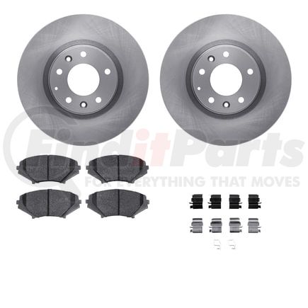 6512-80208 by DYNAMIC FRICTION COMPANY - Brake Rotor with 5000 Brake Pads and Hardware Kit