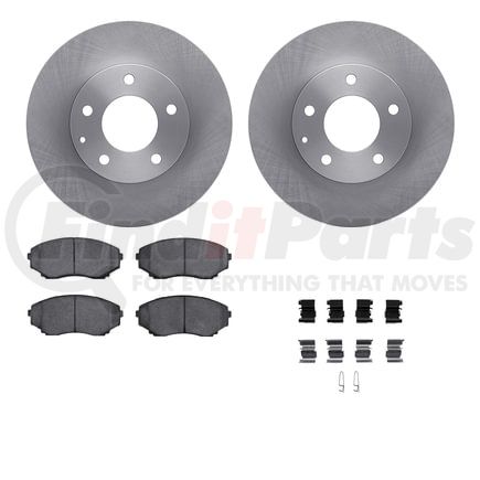 6512-80265 by DYNAMIC FRICTION COMPANY - Brake Rotor with 5000 Brake Pads and Hardware Kit