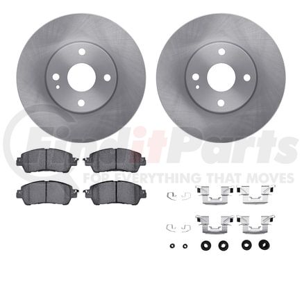 6512-91020 by DYNAMIC FRICTION COMPANY - Brake Rotor with 5000 Brake Pads and Hardware Kit