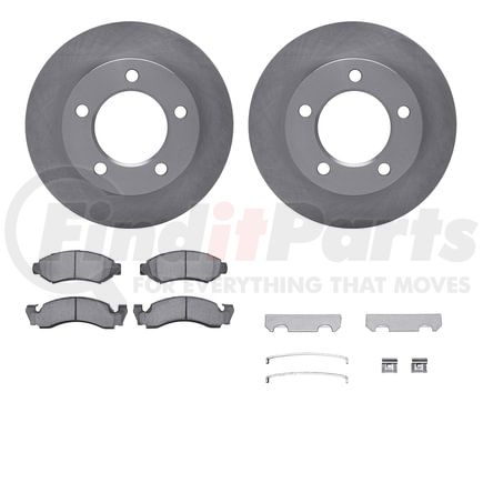 6512-99275 by DYNAMIC FRICTION COMPANY - Brake Rotor with 5000 Brake Pads and Hardware Kit