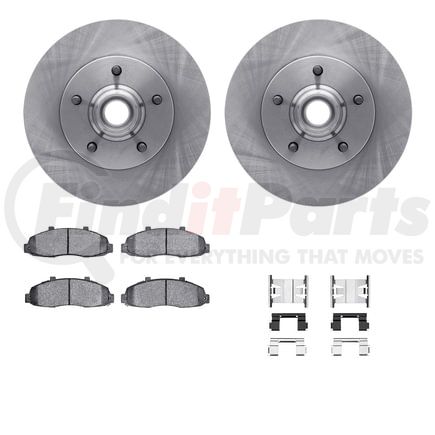 6512-99394 by DYNAMIC FRICTION COMPANY - Brake Rotor with 5000 Brake Pads and Hardware Kit