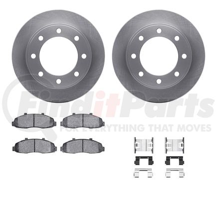 6512-99400 by DYNAMIC FRICTION COMPANY - Brake Rotor with 5000 Brake Pads and Hardware Kit