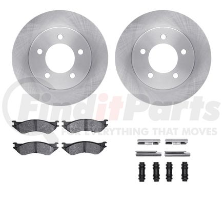 6512-99507 by DYNAMIC FRICTION COMPANY - Brake Rotor with 5000 Brake Pads and Hardware Kit