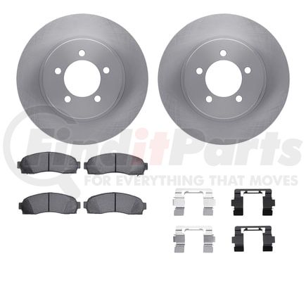 6512-99523 by DYNAMIC FRICTION COMPANY - Brake Rotor with 5000 Brake Pads and Hardware Kit