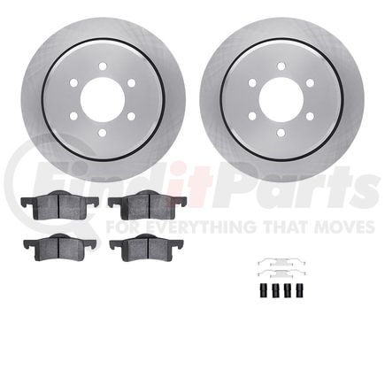 6512-99534 by DYNAMIC FRICTION COMPANY - Brake Rotor with 5000 Brake Pads and Hardware Kit