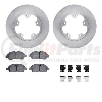 6512-99717 by DYNAMIC FRICTION COMPANY - Brake Rotor with 5000 Brake Pads and Hardware Kit