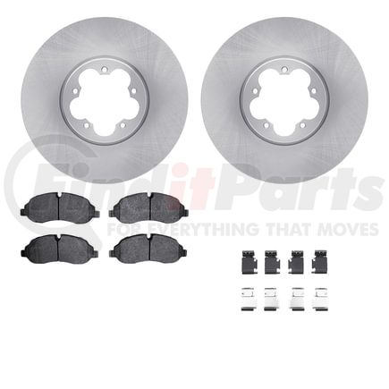 6512-99732 by DYNAMIC FRICTION COMPANY - Brake Rotor with 5000 Brake Pads and Hardware Kit