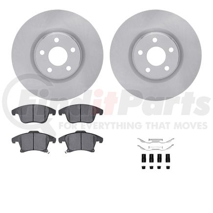 6512-99792 by DYNAMIC FRICTION COMPANY - Brake Rotor with 5000 Brake Pads and Hardware Kit