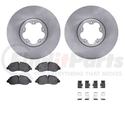 6512-99822 by DYNAMIC FRICTION COMPANY - Brake Rotor with 5000 Brake Pads and Hardware Kit