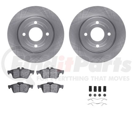 6512-99819 by DYNAMIC FRICTION COMPANY - Brake Rotor with 5000 Brake Pads and Hardware Kit