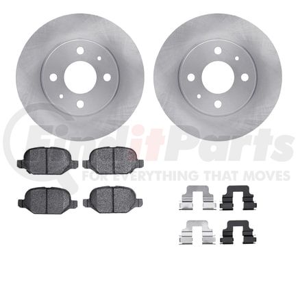 6612-07003 by DYNAMIC FRICTION COMPANY - Rotors with 5000 Euro Ceramic Brake Pads includes Hardware