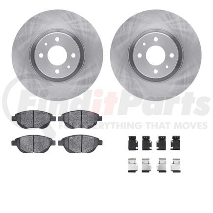 6612-07015 by DYNAMIC FRICTION COMPANY - Rotors with 5000 Euro Ceramic Brake Pads includes Hardware