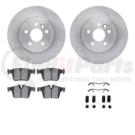 6612-11107 by DYNAMIC FRICTION COMPANY - Rotors with 5000 Euro Ceramic Brake Pads includes Hardware