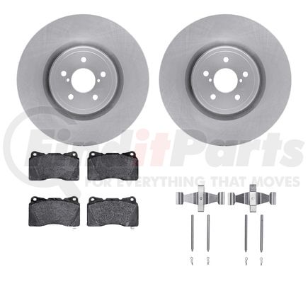 6612-13011 by DYNAMIC FRICTION COMPANY - Rotors with 5000 Euro Ceramic Brake Pads includes Hardware